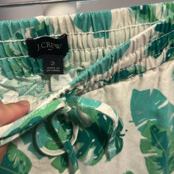 Jcrew tropical palm linen casual pant, size 2 - Picture 3 of 5